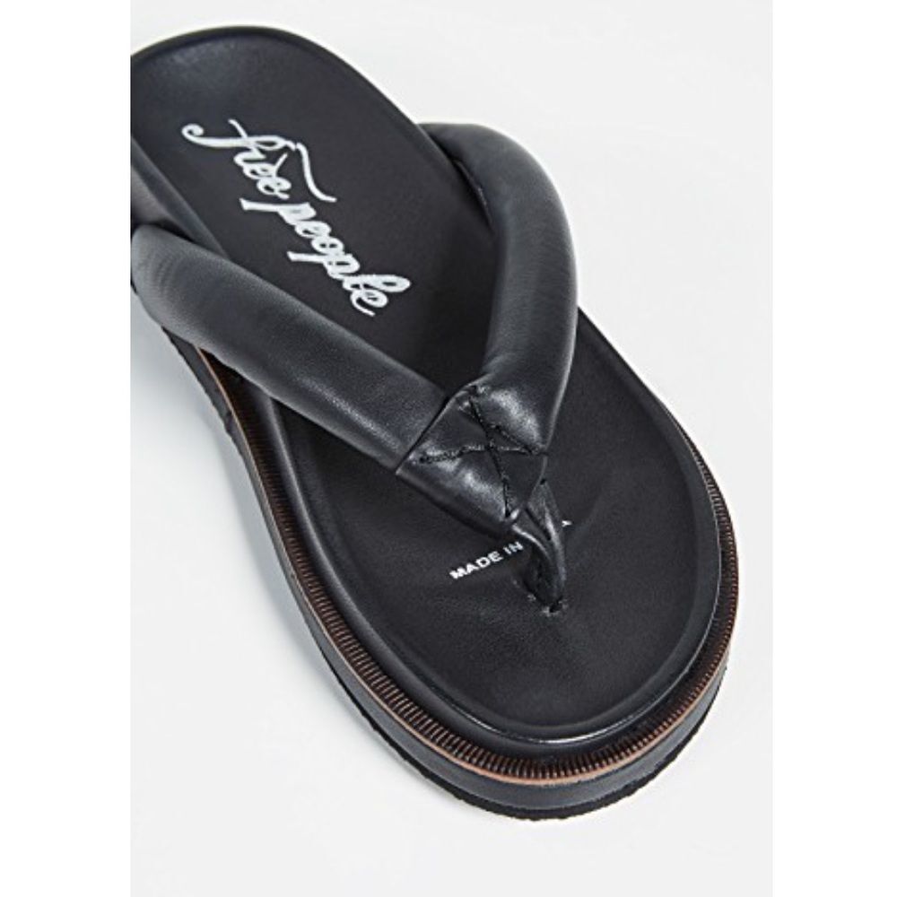 NWT Free People Lena Footbed Sandals In Black - Picture 10 of 10